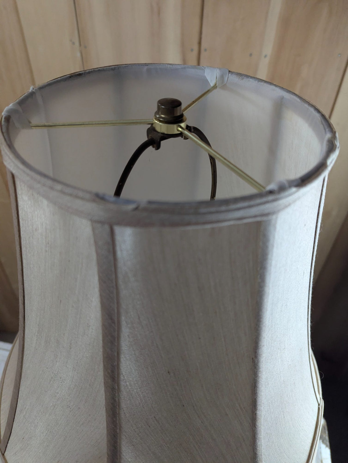 Vintage Ruby Cased Glass Table Lamp with Brass and Marble Base 31" Tall