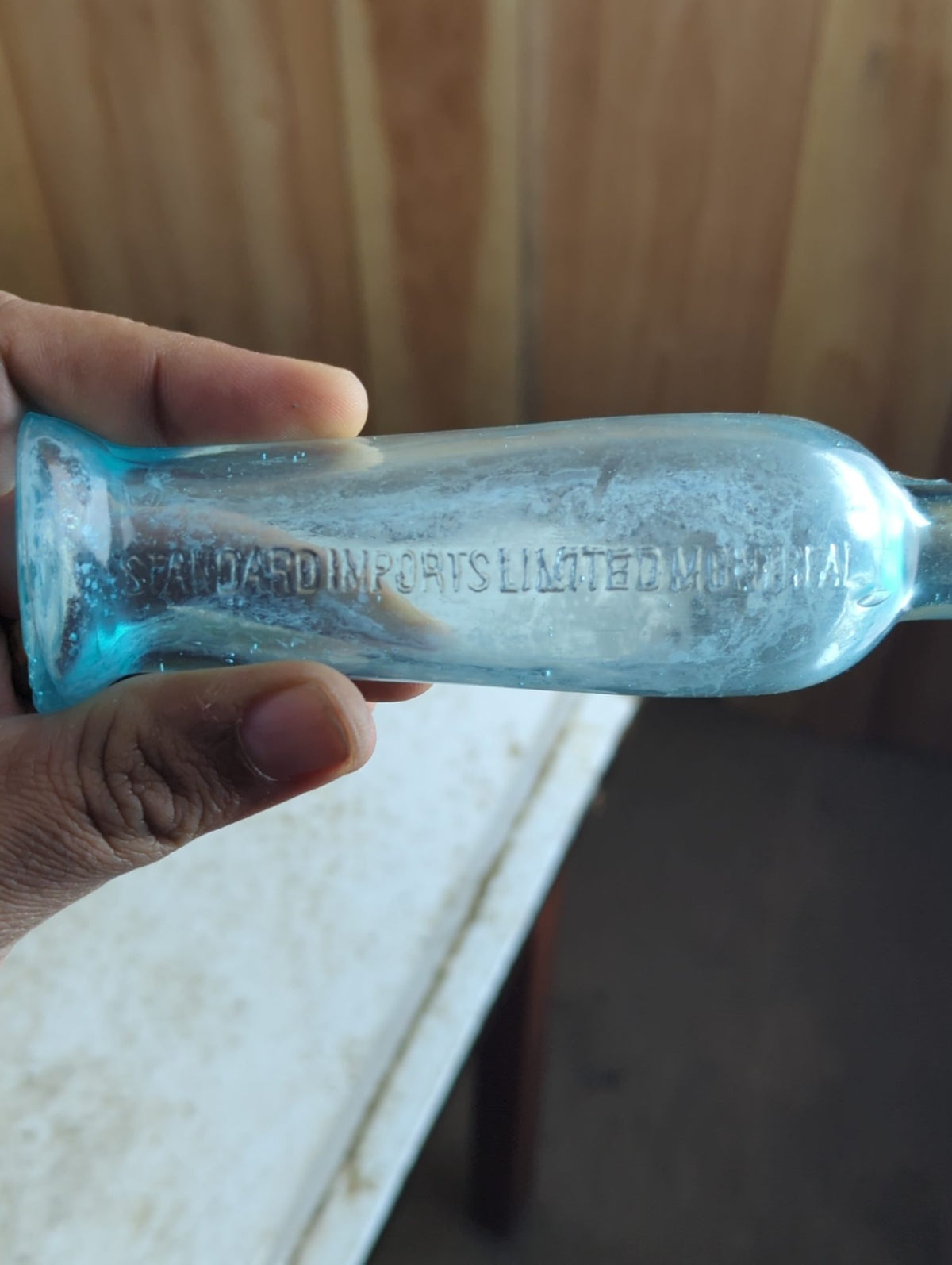 Antique Standard Imports Limited Montreal Aqua Glass Bottle