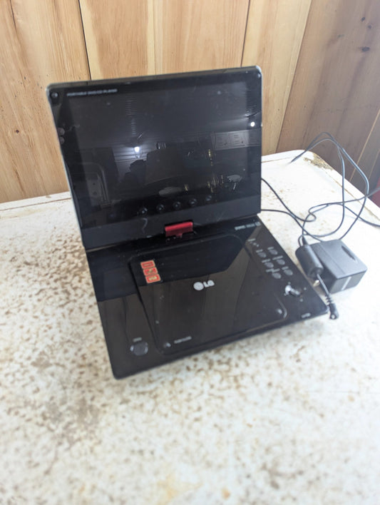 Vintage LG DP382-NR Portable DVD/CD Player with Swivel Screen and Adapter - Works