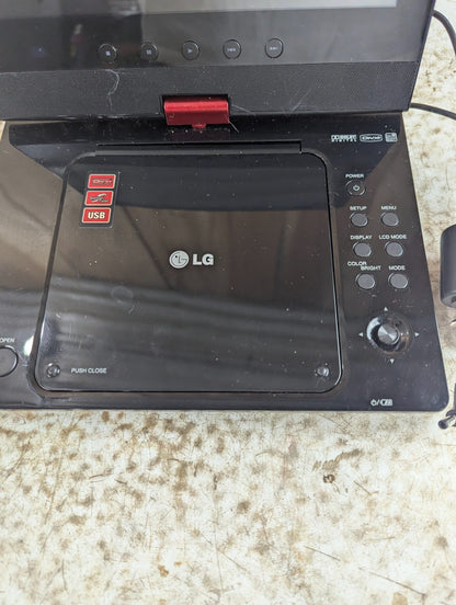 Vintage LG DP382-NR Portable DVD/CD Player with Swivel Screen and Adapter - Works