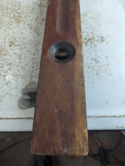 Vintage Stanley No. 2 Sweetheart Brass and Wood Level