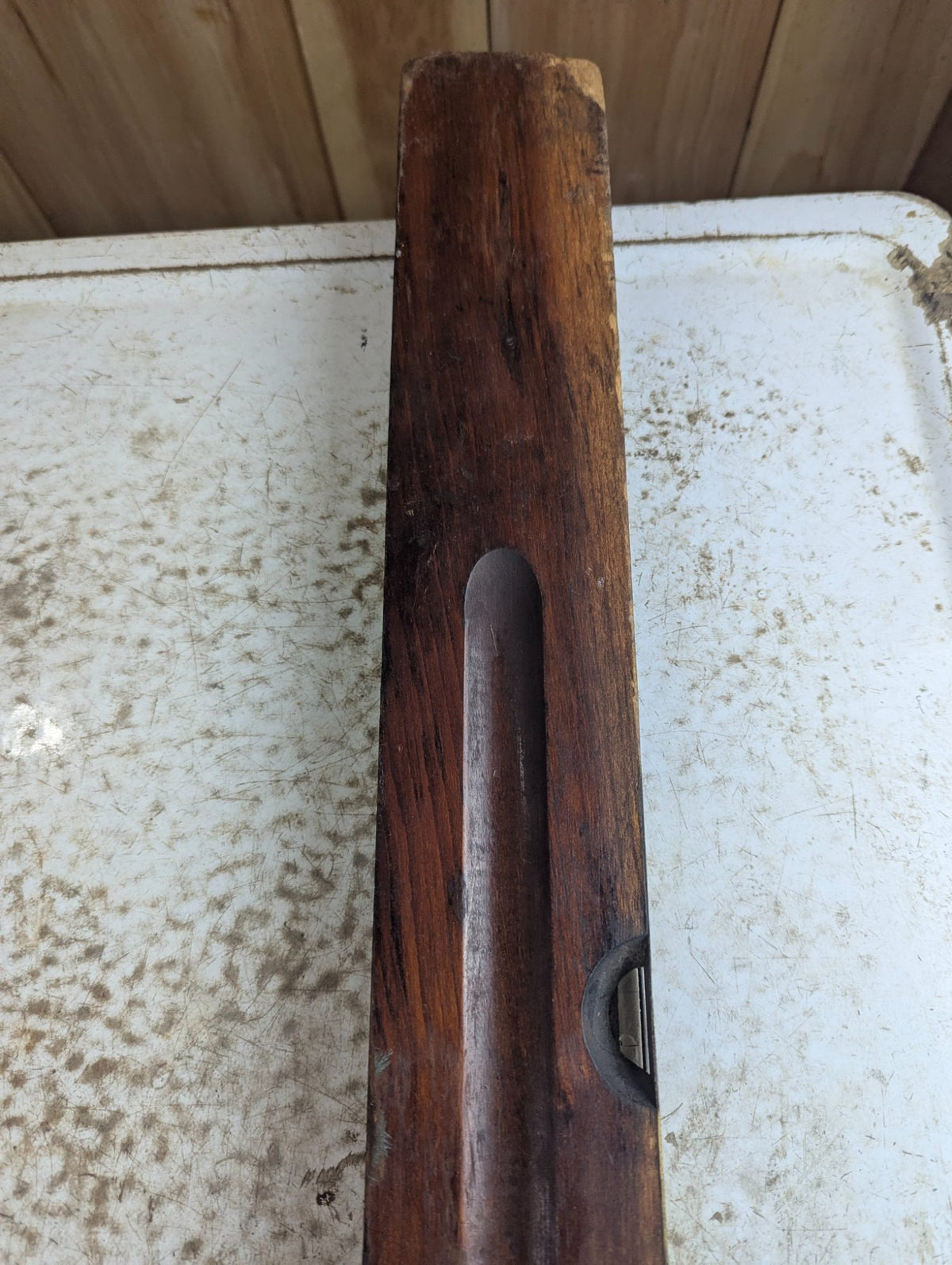 Vintage Stanley No. 2 Sweetheart Brass and Wood Level