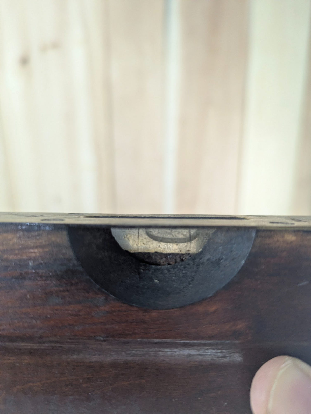 Vintage Stanley No. 2 Sweetheart Brass and Wood Level