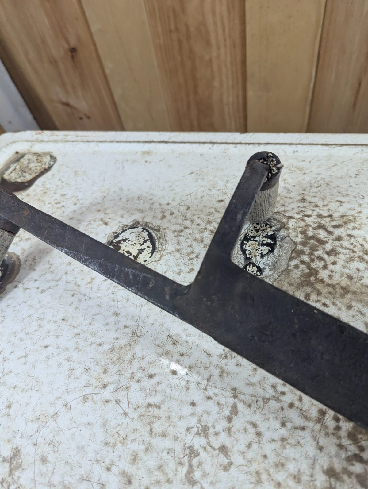 Antique Hand-Forged Hay Saw with Wooden Handles