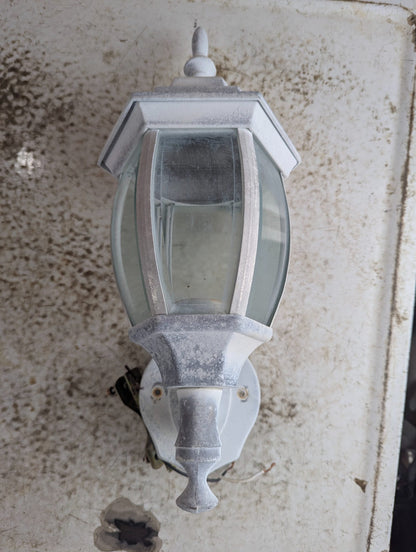 Aluminum Outdoor Wall Lantern with Beveled Glass Panels