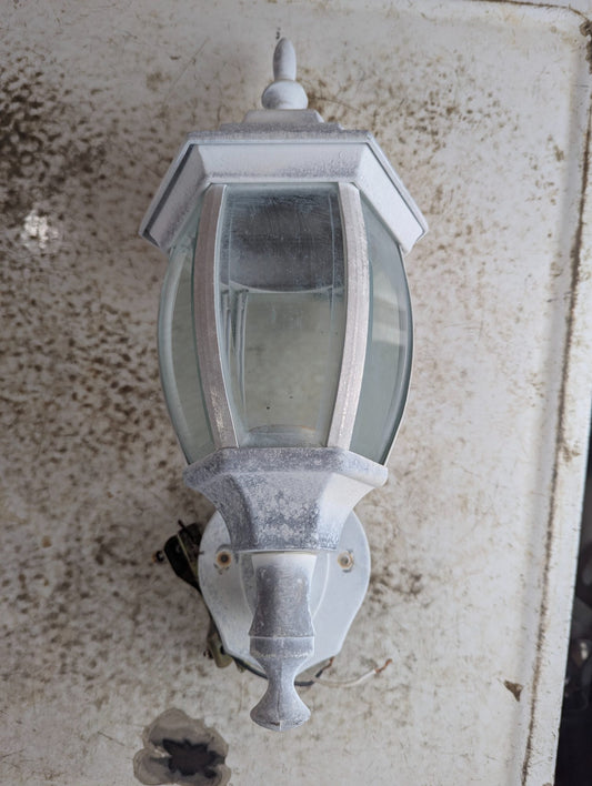 Aluminum Outdoor Wall Lantern with Beveled Glass Panels