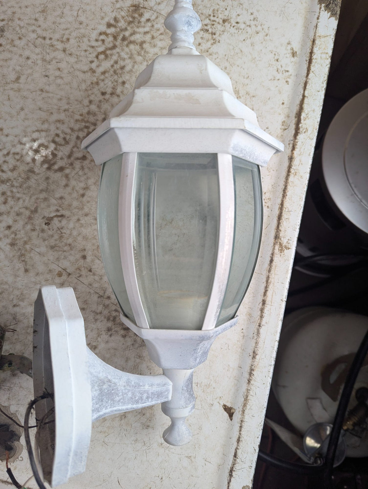 Aluminum Outdoor Wall Lantern with Beveled Glass Panels
