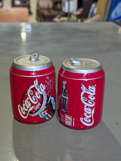1990s Coca-Cola Can Salt and Pepper Shakers Set