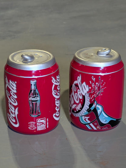 1990s Coca-Cola Can Salt and Pepper Shakers Set
