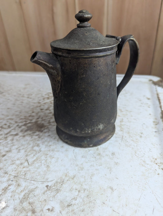 1920s Grand Silver Co. Nickel Silver Hotel Coffee Pot with Hinged Lid