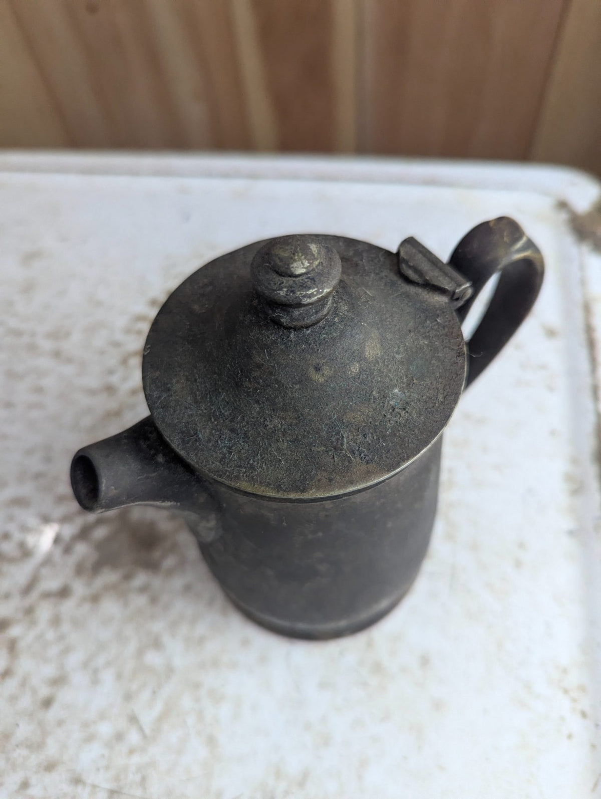 1920s Grand Silver Co. Nickel Silver Hotel Coffee Pot with Hinged Lid