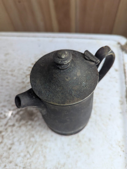 1920s Grand Silver Co. Nickel Silver Hotel Coffee Pot with Hinged Lid