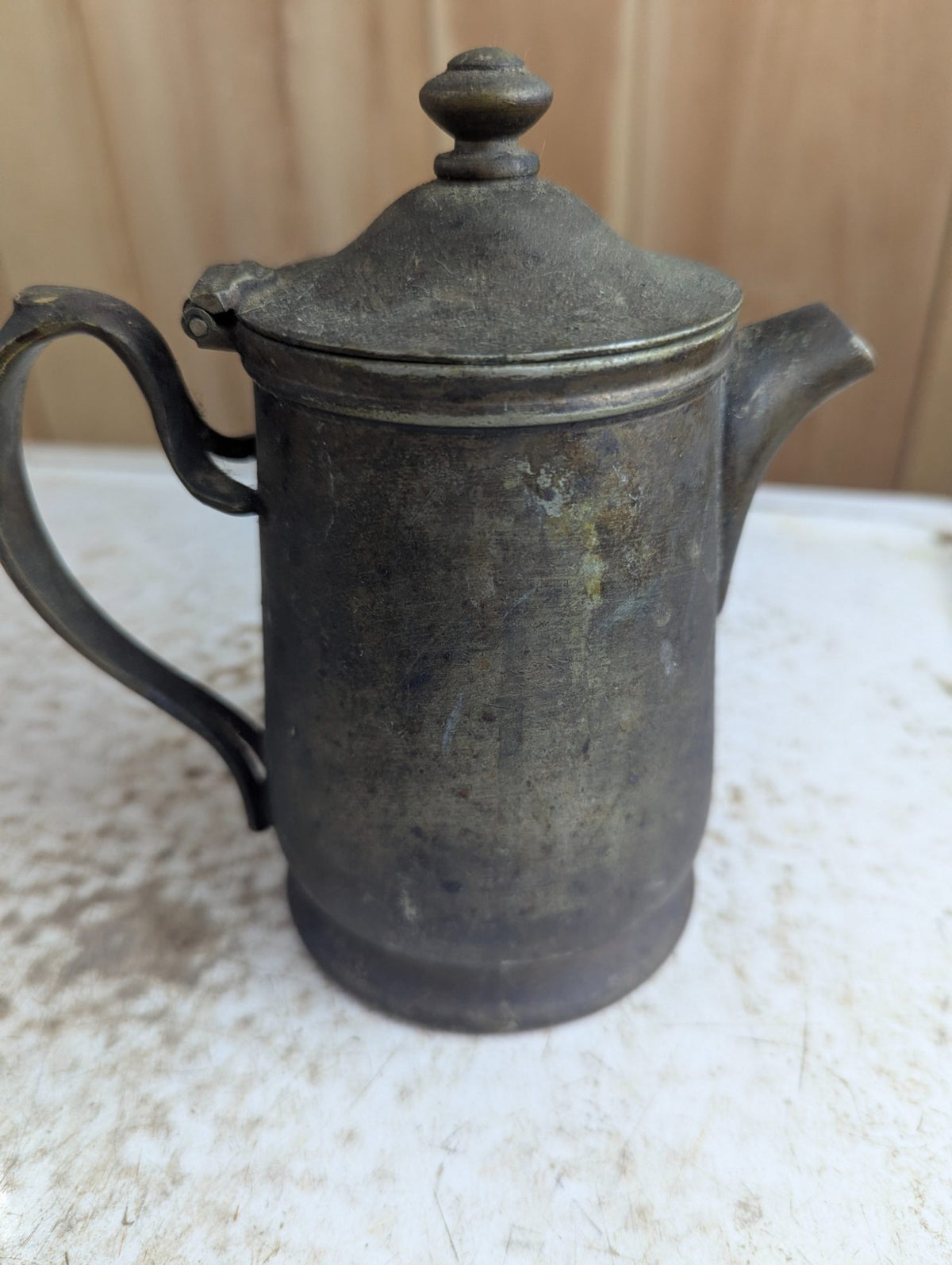 1920s Grand Silver Co. Nickel Silver Hotel Coffee Pot with Hinged Lid