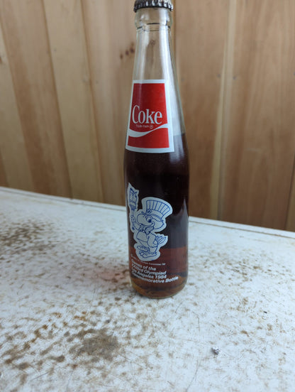 1980s Coca-Cola Los Angeles 1984 Olympic Commemorative Glass Bottle