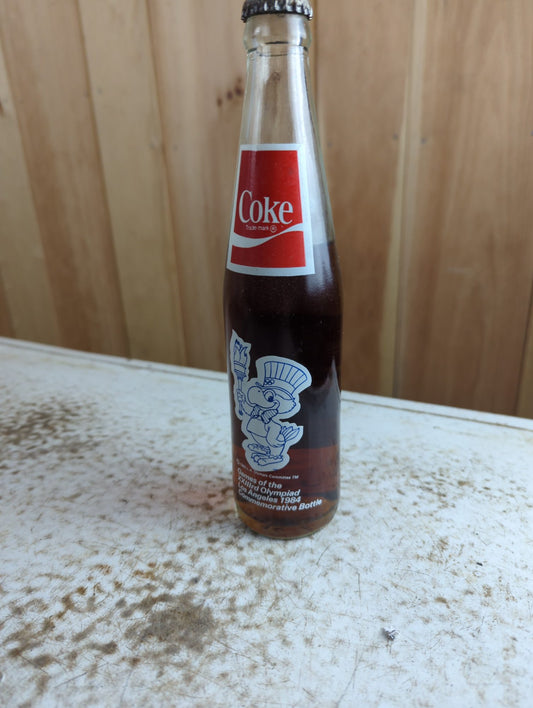 1980s Coca-Cola Los Angeles 1984 Olympic Commemorative Glass Bottle