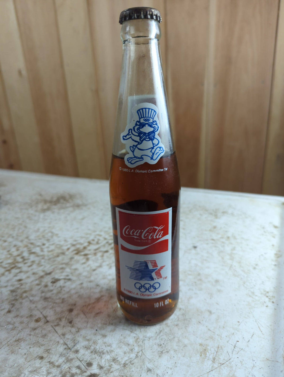1980s Coca-Cola Los Angeles 1984 Olympic Commemorative Glass Bottle