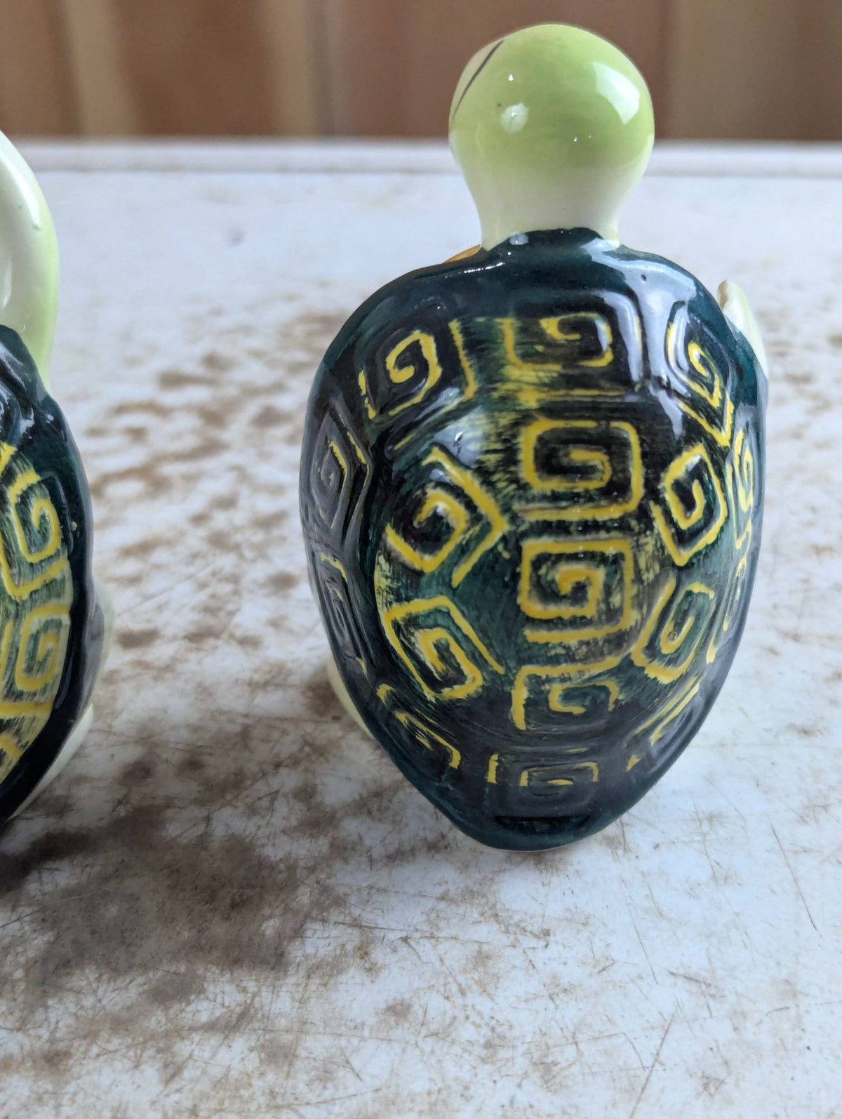 Mid-Century Japan Ceramic Turtle Salt and Pepper Shaker Pair