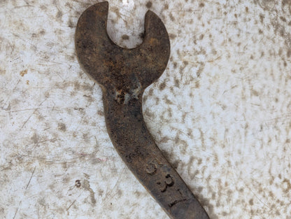 Vintage CPR Double-Ended Iron Railroad Wrench S-Shape