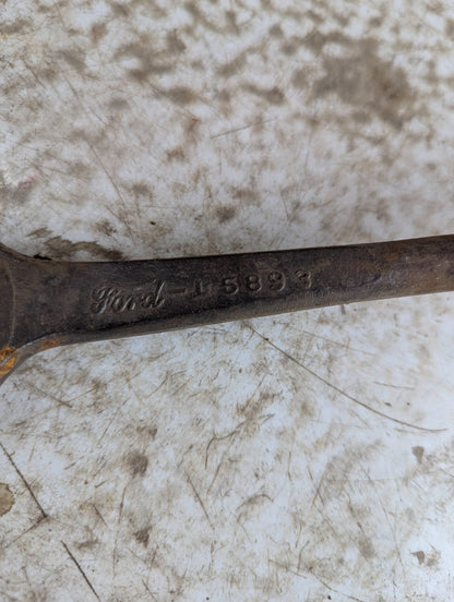 Vintage Ford Open End Wrench with Box End Stamped Ford J-5893