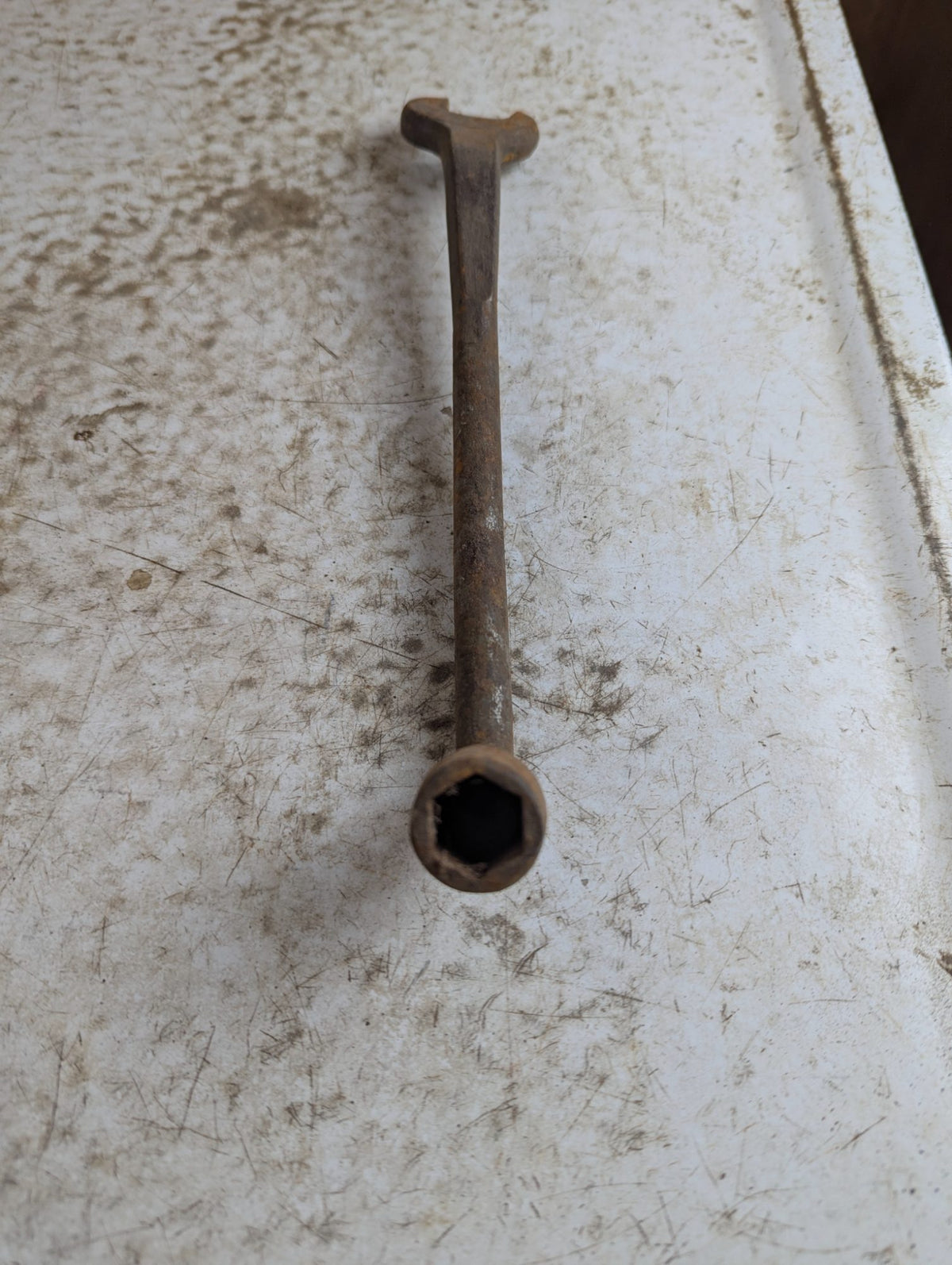 Vintage Ford Open End Wrench with Box End Stamped Ford J-5893