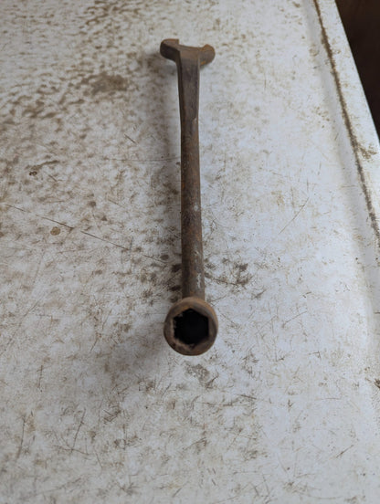 Vintage Ford Open End Wrench with Box End Stamped Ford J-5893