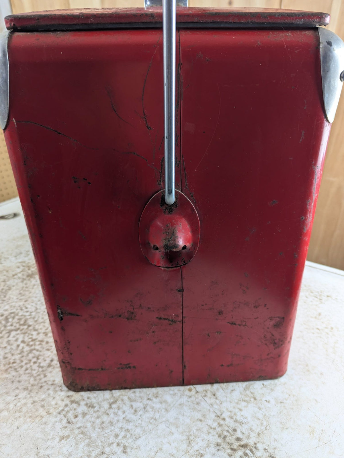 1940s-50s Coca-Cola Eastern Steel Products Metal Cooler 17.25" x 12.25" x 19