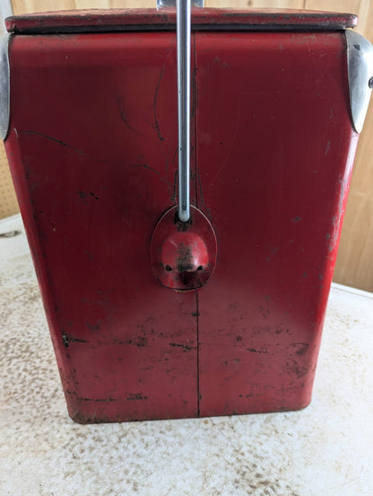 1940s-50s Coca-Cola Eastern Steel Products Metal Cooler 17.25" x 12.25" x 19