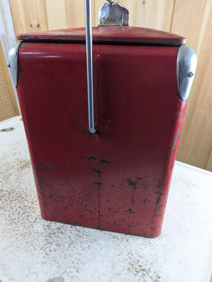 1940s-50s Coca-Cola Eastern Steel Products Metal Cooler 17.25" x 12.25" x 19
