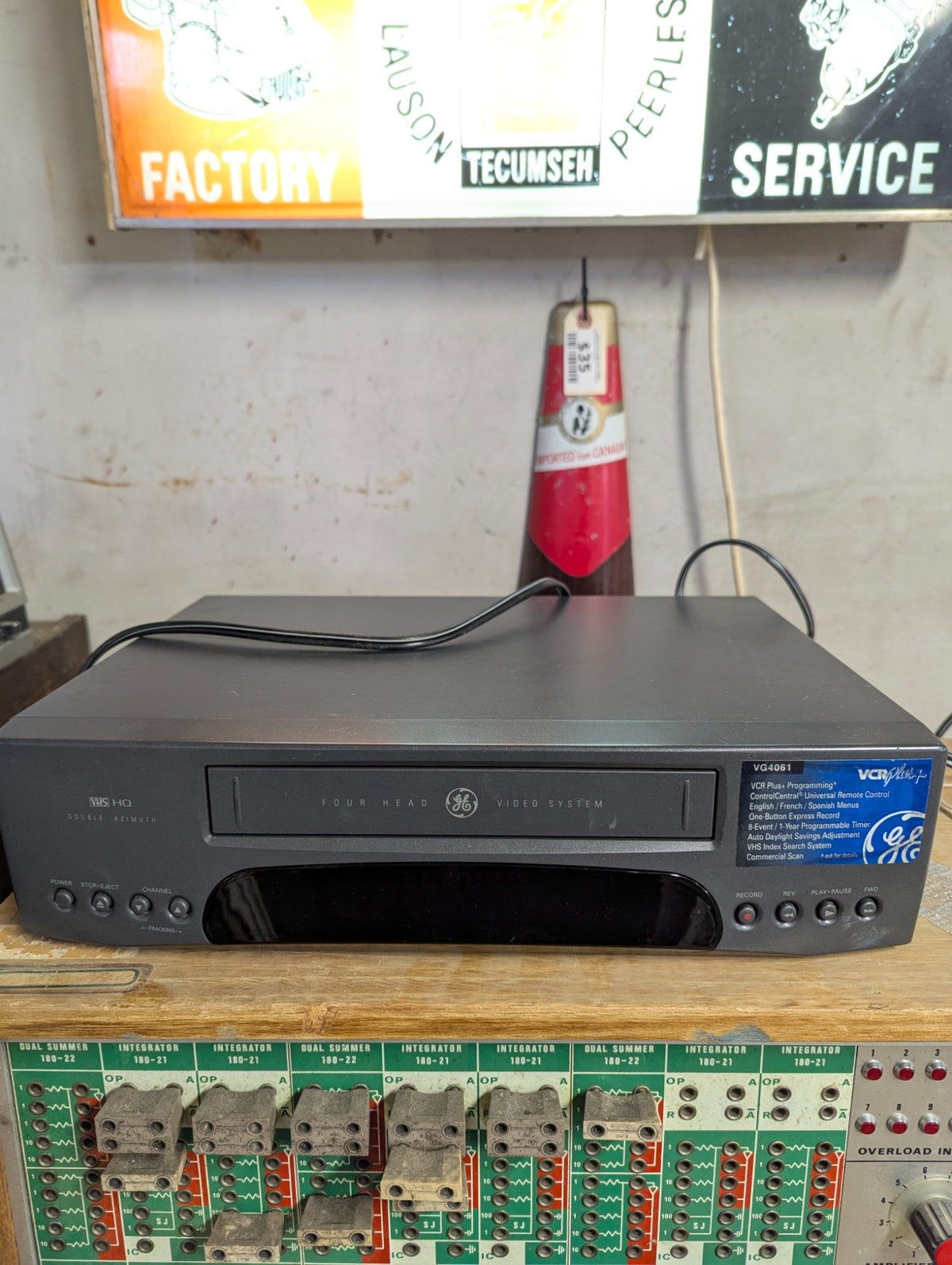 Vintage GE VG4061 Four Head VHS VCR Video Cassette Recorder