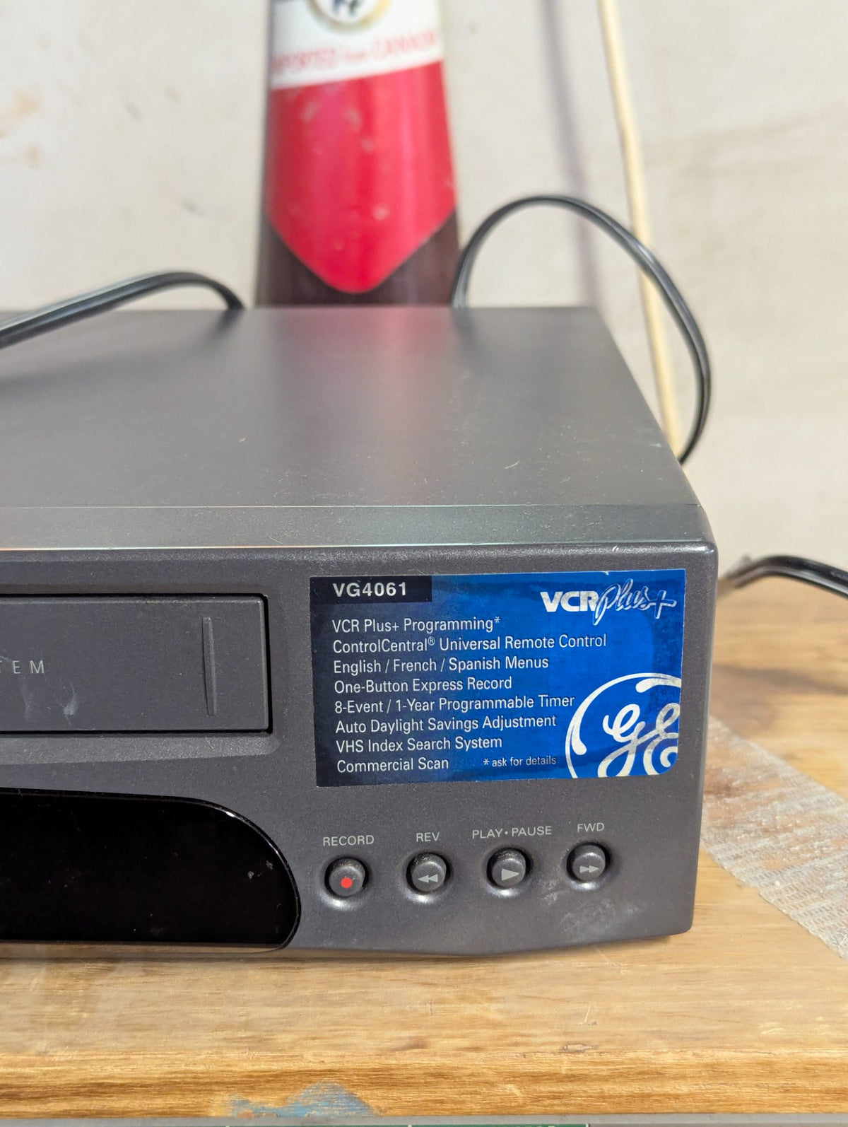 Vintage GE VG4061 Four Head VHS VCR Video Cassette Recorder