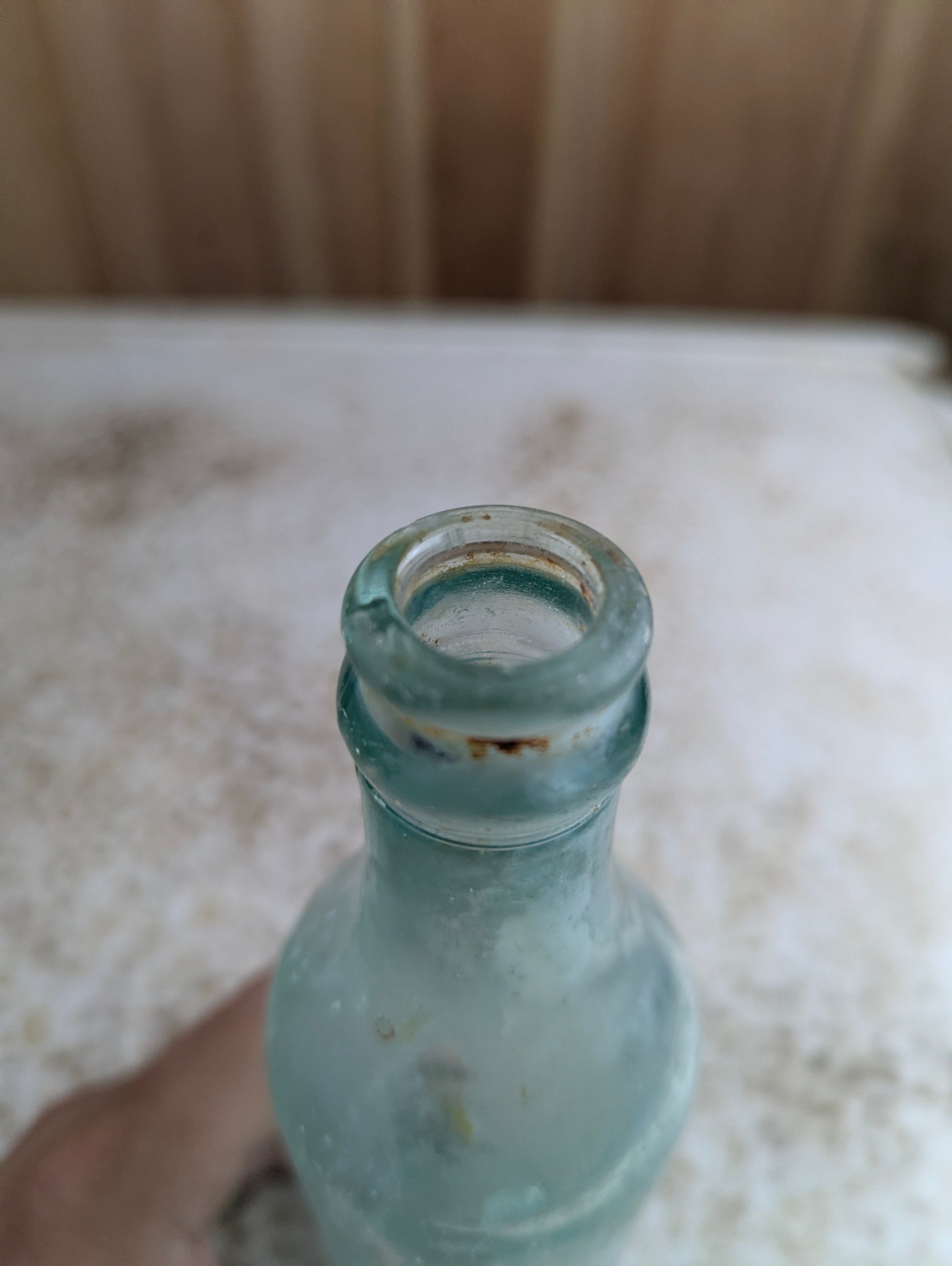 John Eamer Cornwall Ontario Antique Embossed Aqua Glass Soda Bottle - view 5