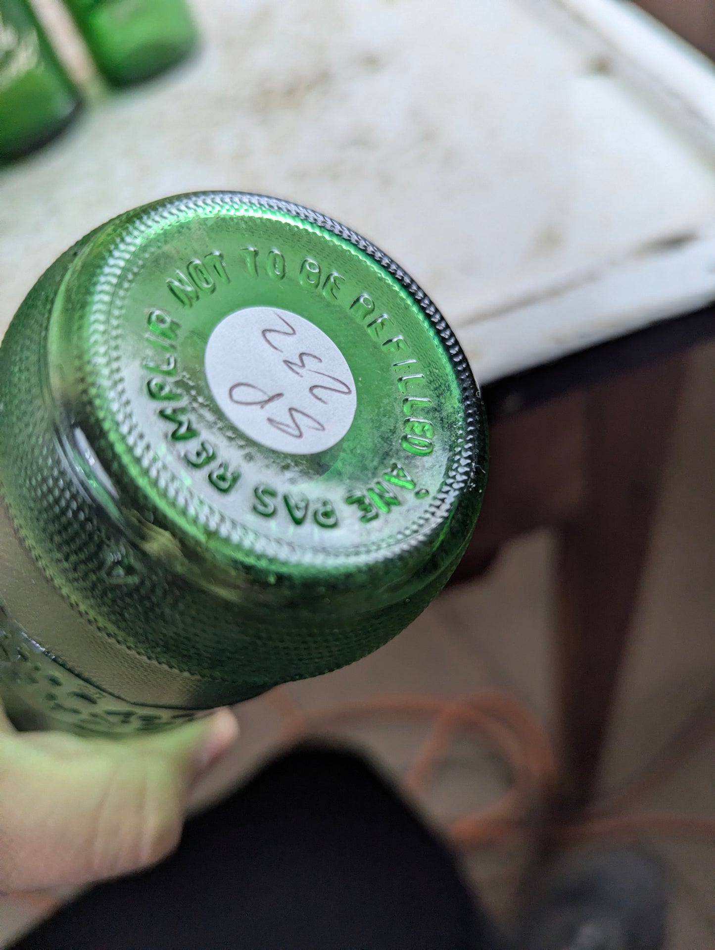 Kickapoo Joy Juice 10oz Stubby Green Glass Soda Bottle - view 3