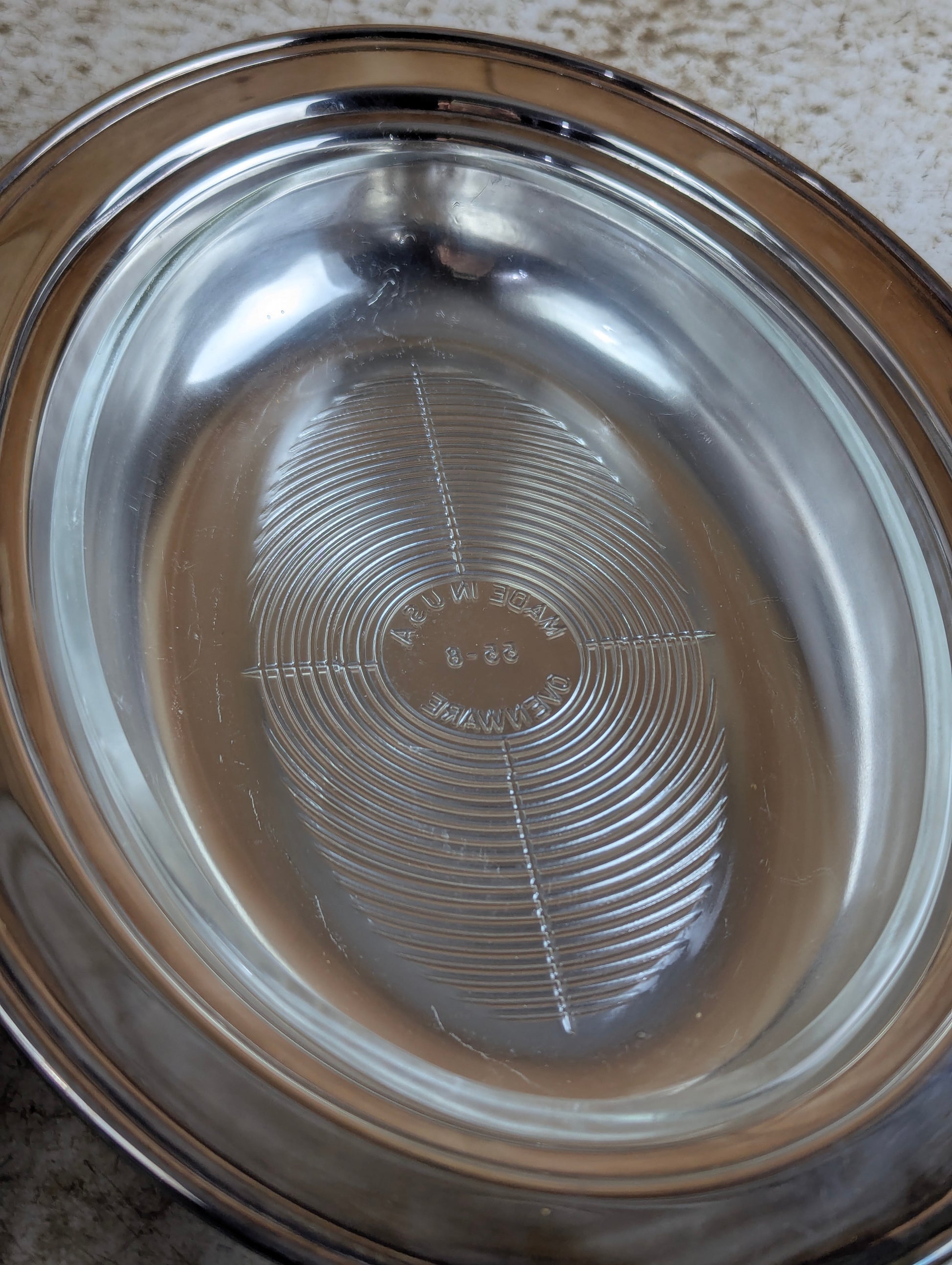 King's Plate Silver Plated Brass Oval Entree Chafing Server with Ovenware Insert - Broken Handle - view 4
