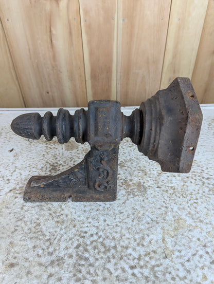 Large Antique Cast Iron Wall Sconce