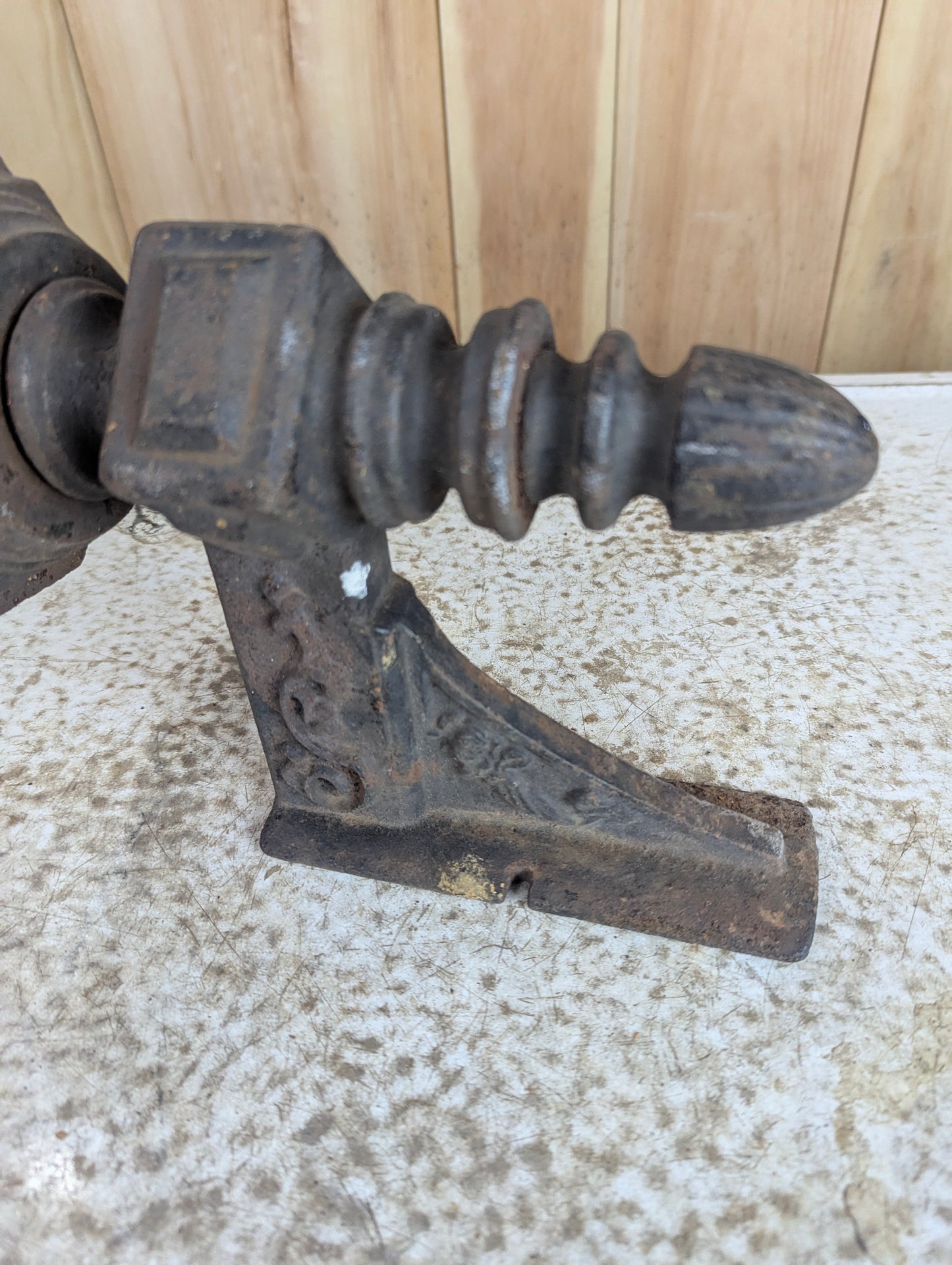 Large Antique Cast Iron Wall Sconce - view 2