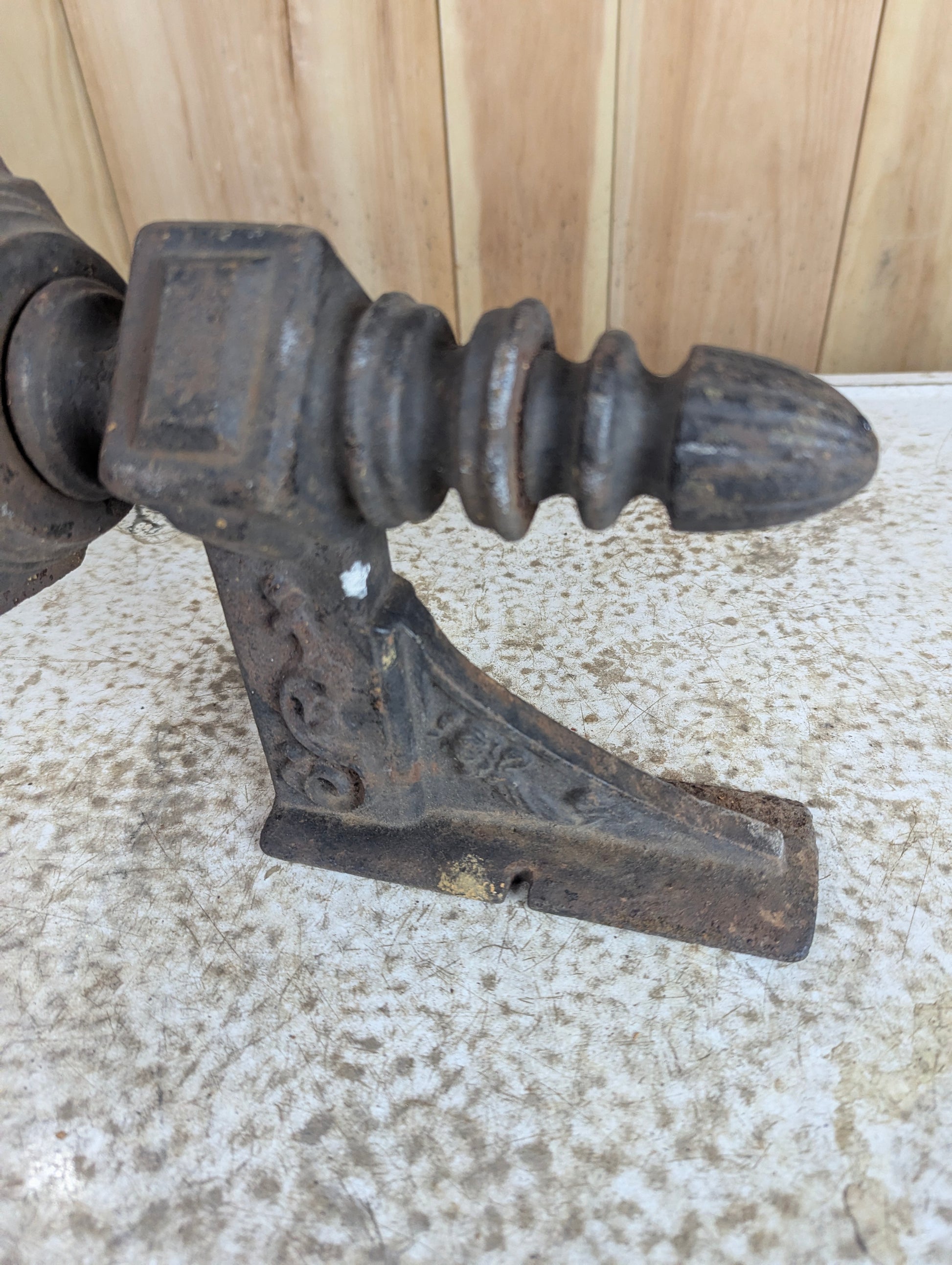 Large Antique Cast Iron Wall Sconce - view 2