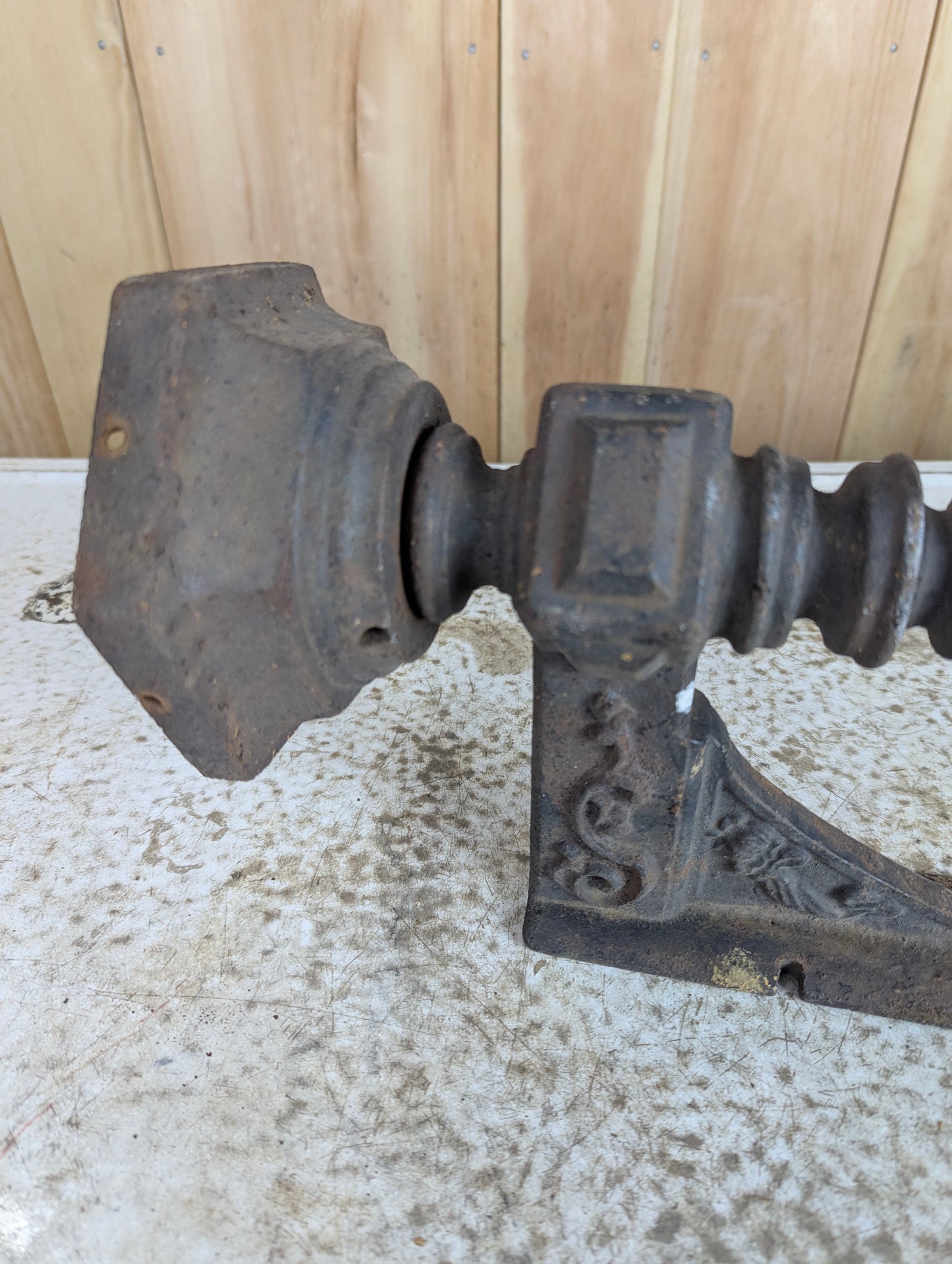 Large Antique Cast Iron Wall Sconce - view 3
