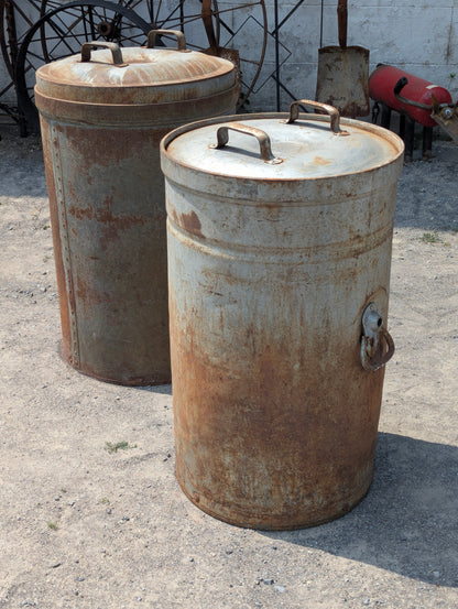 Large Vintage Metal Dairy Cans - view 2