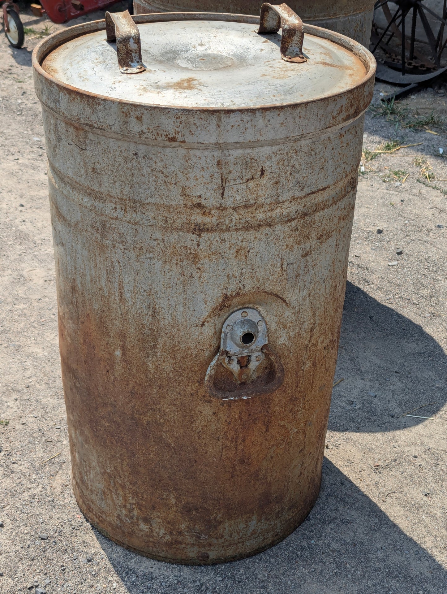 Large Vintage Metal Dairy Cans - view 3