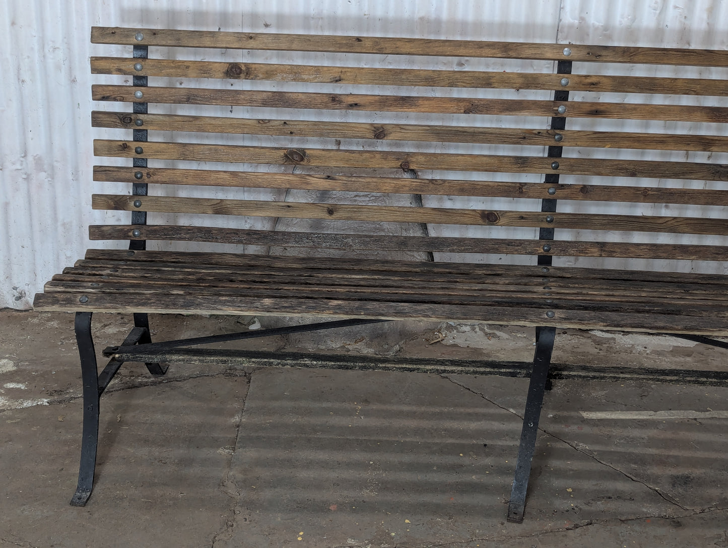 Long Railway Station Bench - view 2