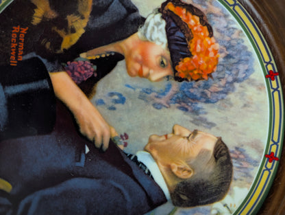'Love's Reward' Norman Rockwell Framed Knowles Collector Plate - view 2