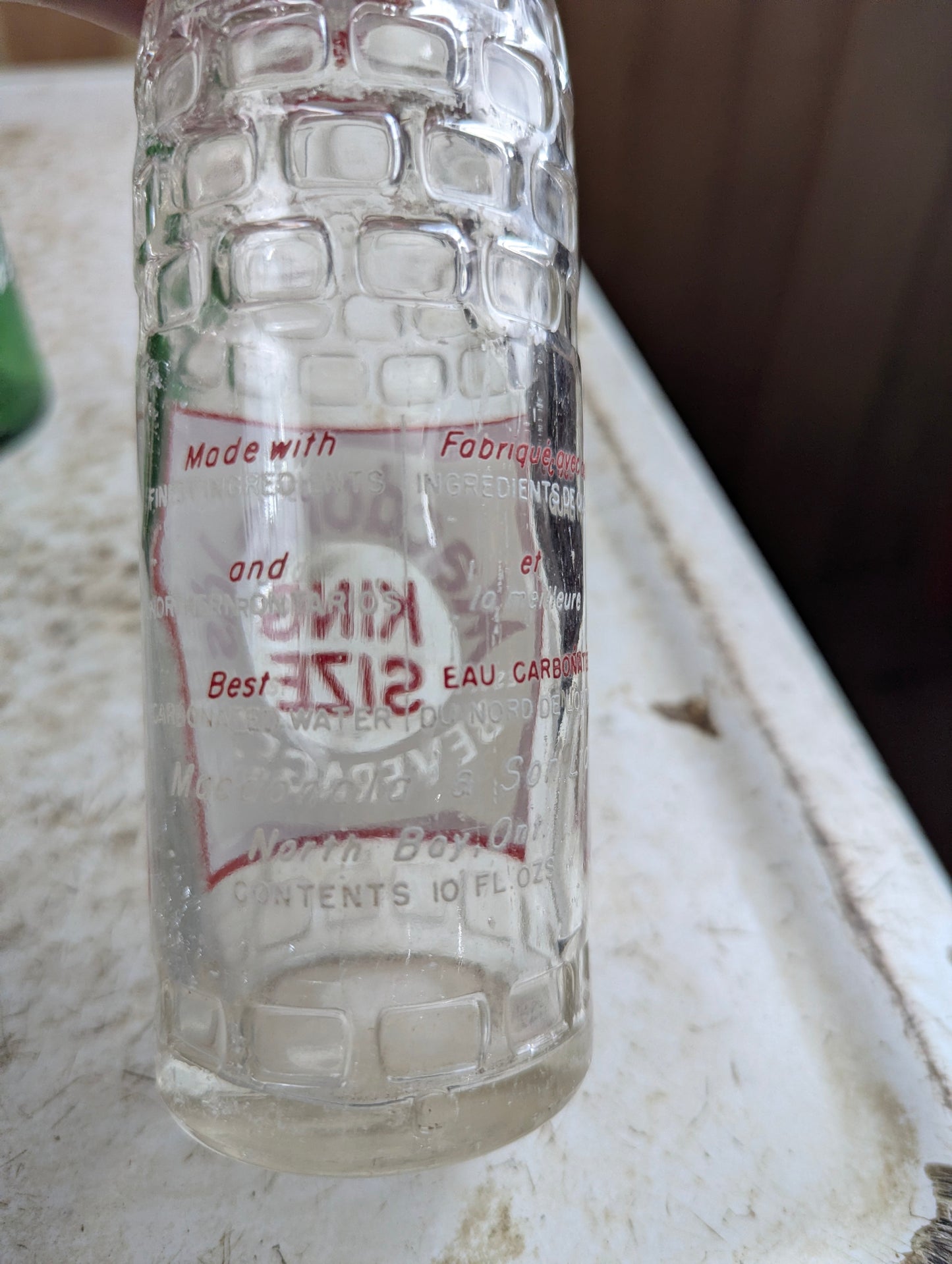 Macdonald's Beverages King Size North Bay 10oz Clear Glass ACL Soda Bottle - view 5