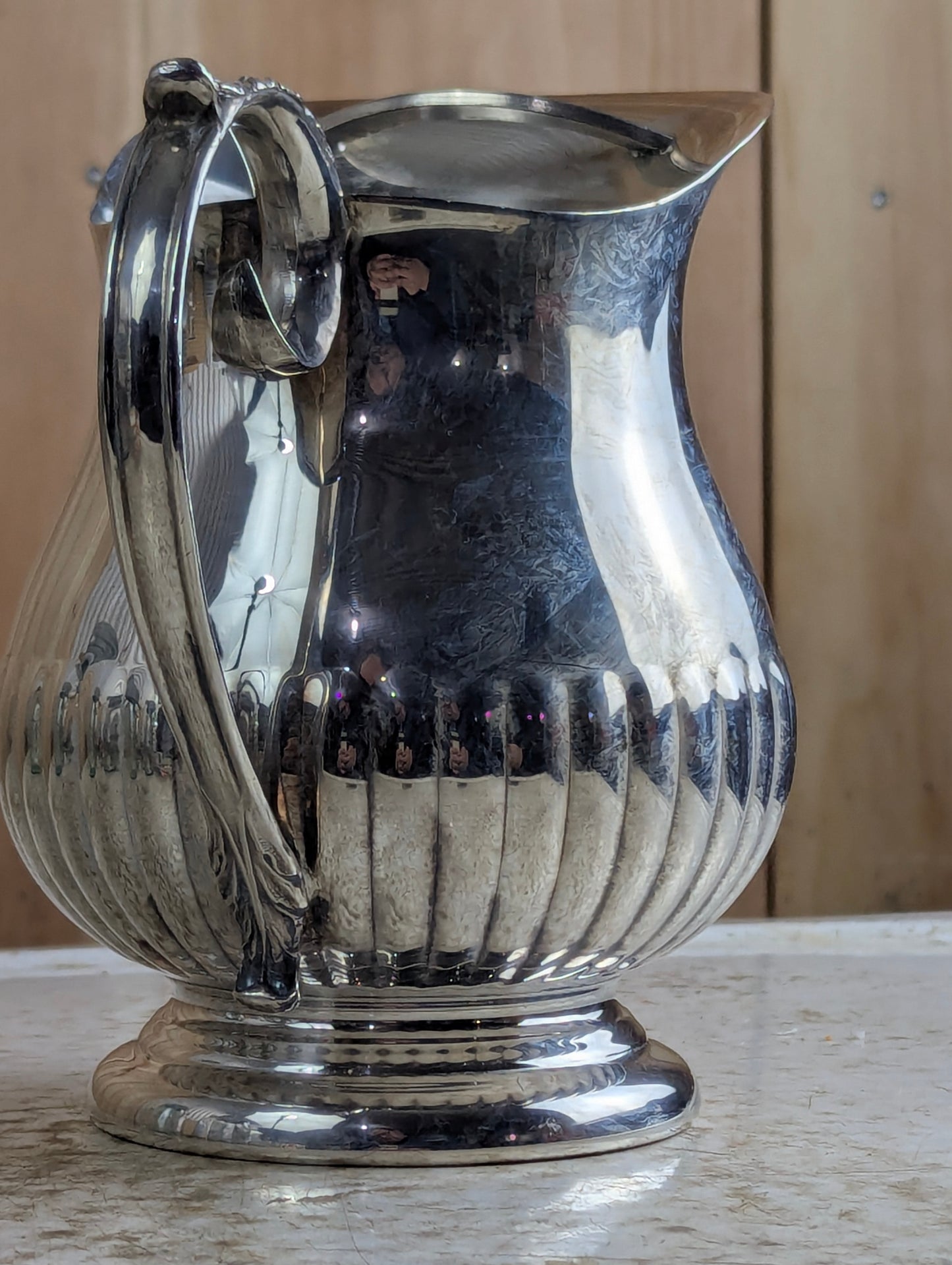 Marlboro 7" Silver Plated Brass Water Pitcher