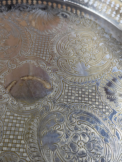 Marlboro Plate Silver Plated Brass 12.25" Tray with Feet - view 2