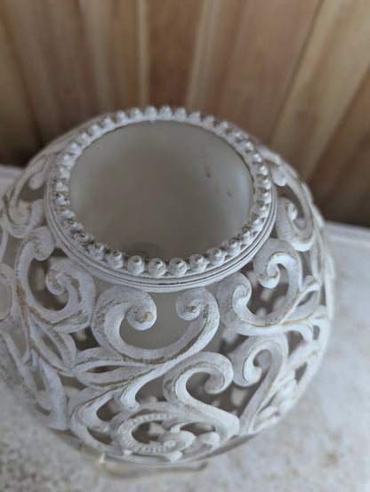 MCM Plastic Filagree Globe Table Lamp - view 4