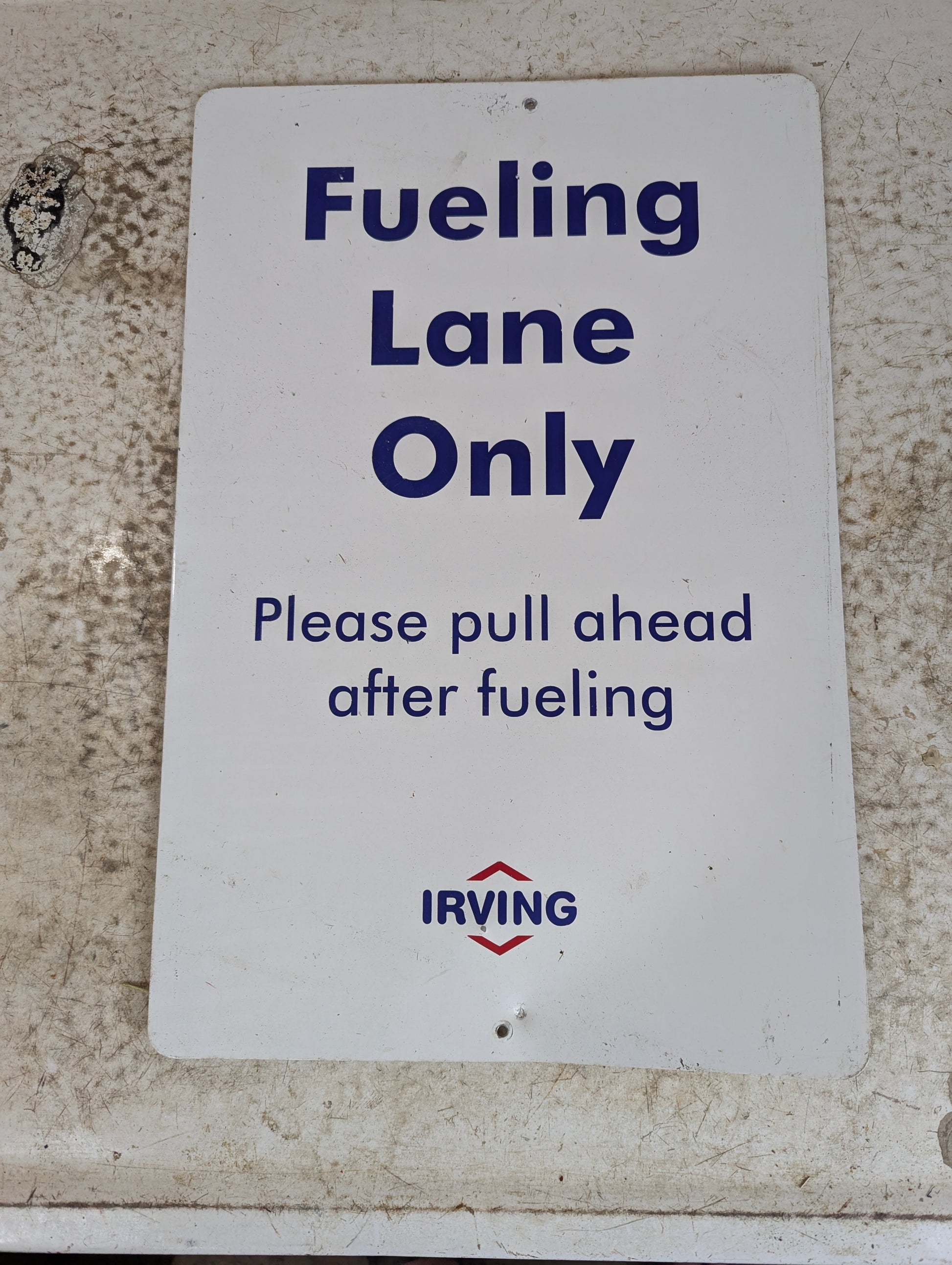 Metal Irving Station Sign