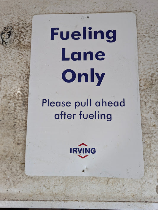 Metal Irving Station Sign