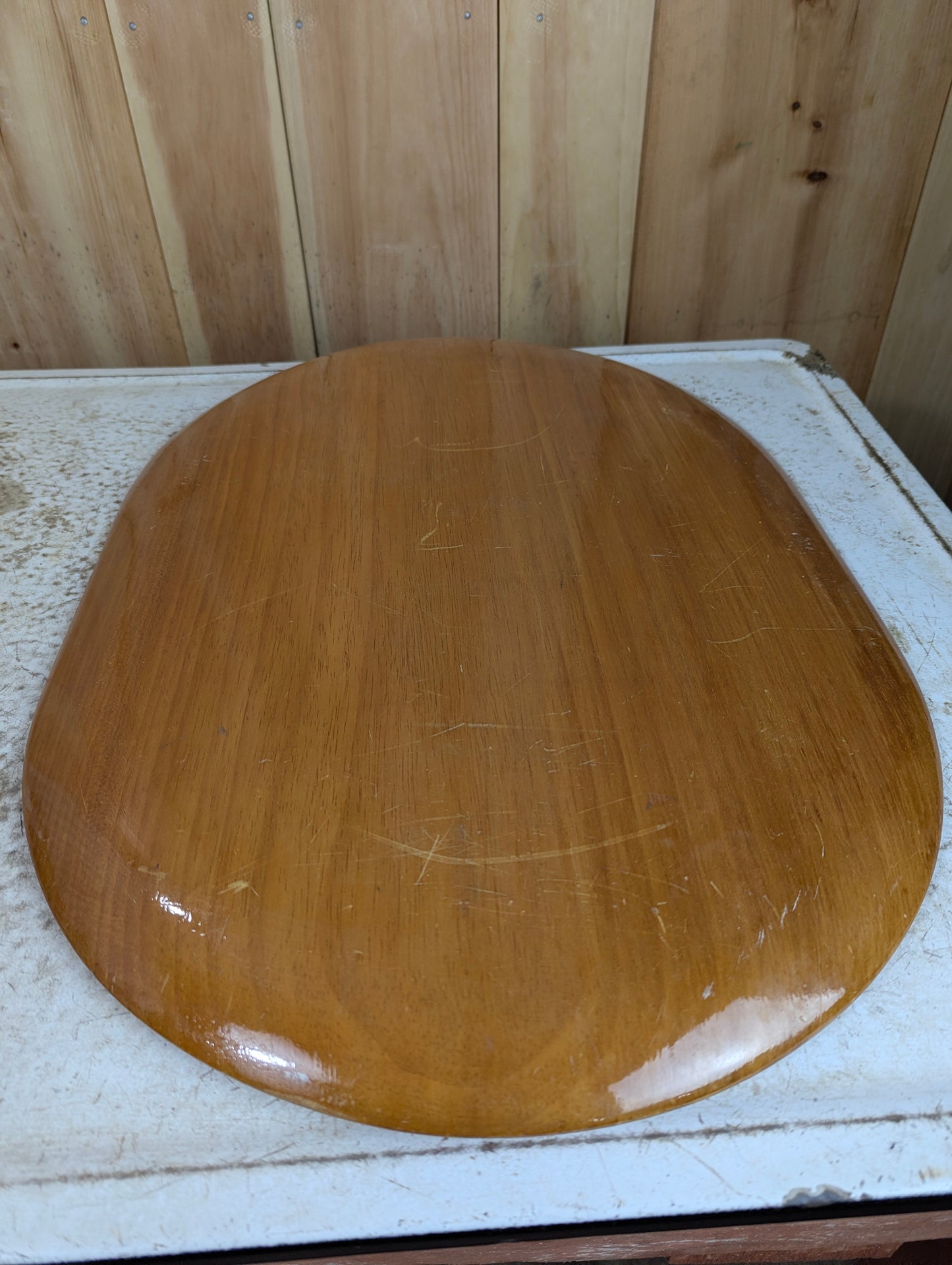 Mid-Century Teak Wood Oval Tray - view 2