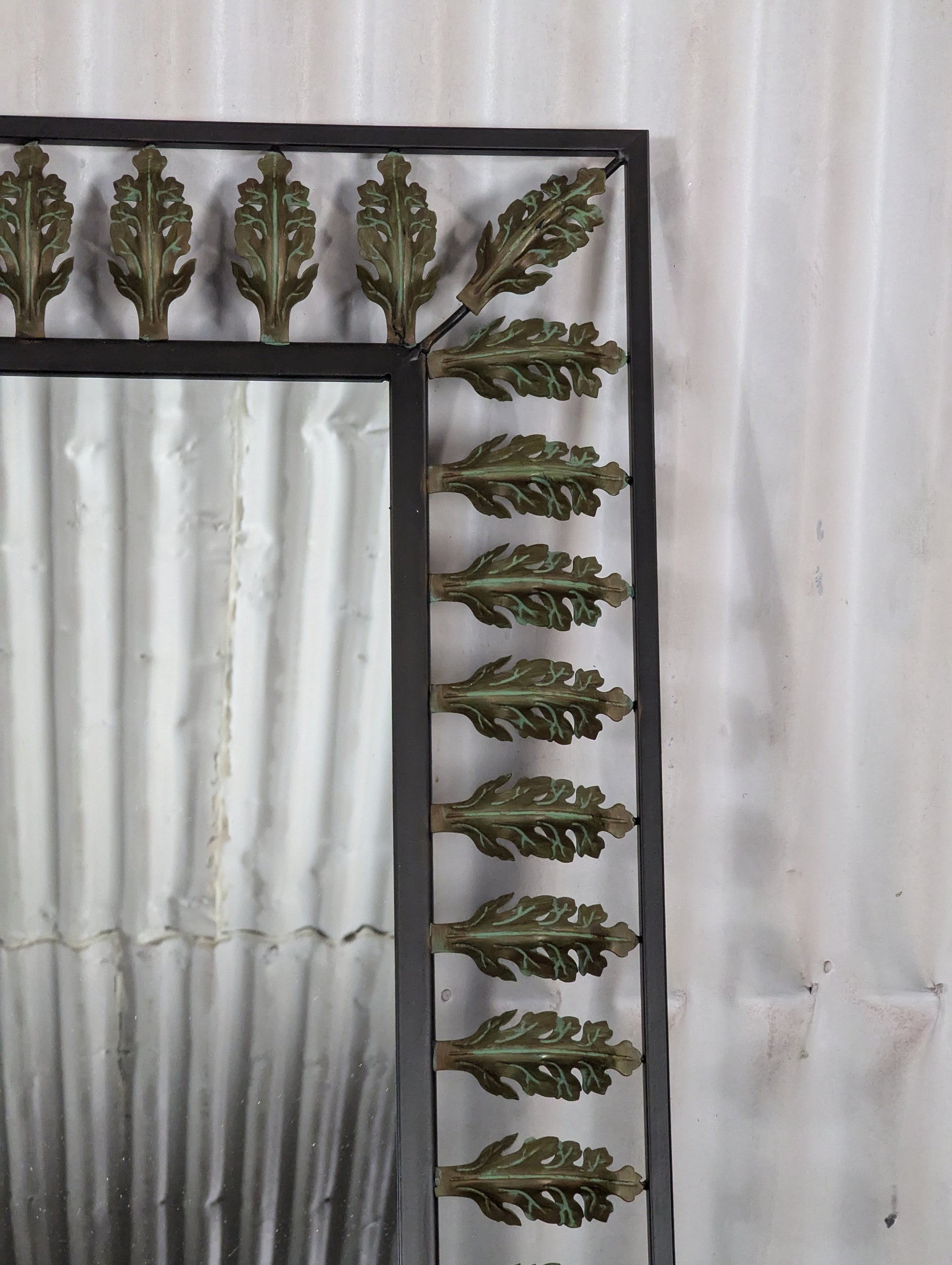 Mirror with Metal Frame & Leaves - view 5