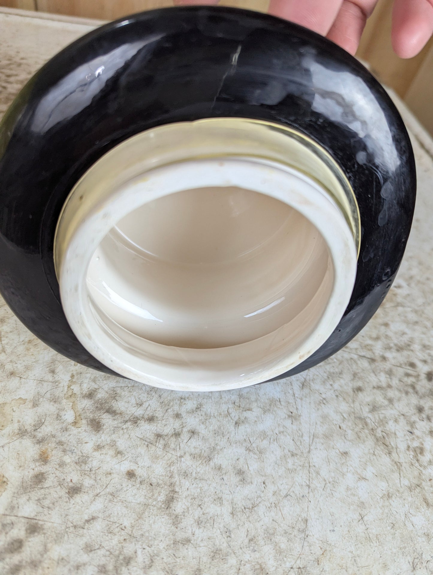 Mr. Peanut Cookie Jar- chipped rim - view 5